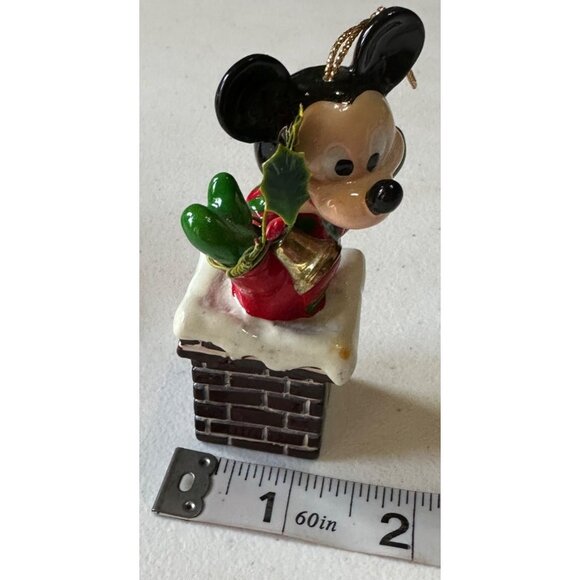 LOT of 2 Disney Walt Disney Ornaments Mickey Mouse Donald Duck Plastic 3.5" Tall - Picture 7 of 10